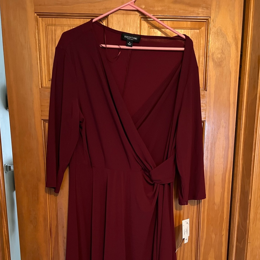 Maroon Wrap Dress (XL)